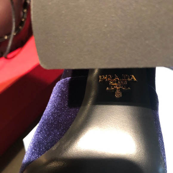 Prada Ankle Boot - Velvet navy blue - Picture 3 of 7
